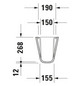Duravit Halbsäule D-Code 24,5x26,8cm, weiß