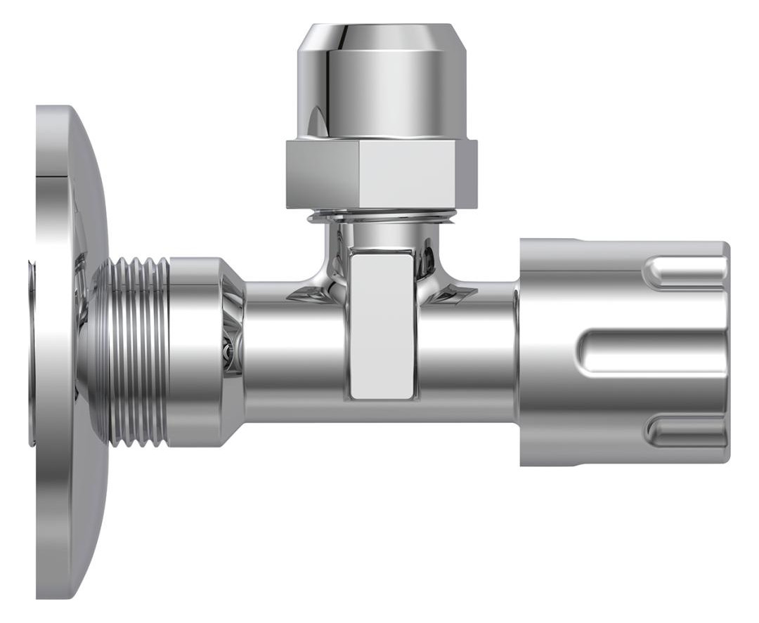 Bild Eckventil, 1/2""AG x x 3/8""AG x 10 mmQ, mit Schubrosette selbstdichtend - KIRCHHOFF-1