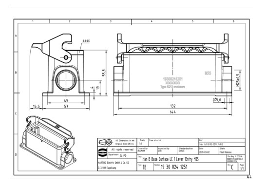 HART Sockelgehäuse M25       19300241251 