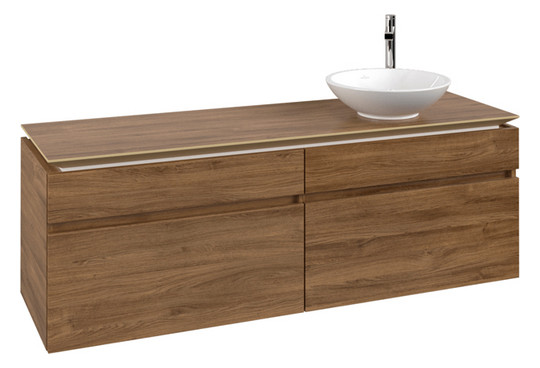 V&B Waschtischunterschrank Legato 160x50x50cm, Waschtisch rechts, Kansas Oak