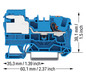 N-Trennklemme 0,5-10qmm 51A 3x10mm bl Anschlussplatte erforderlich Federzugans