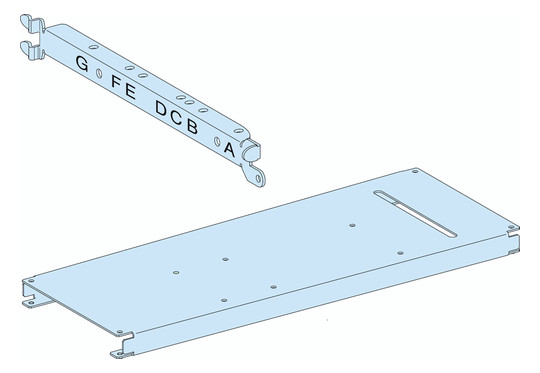 Montageplatte Verteiler ST pulverbesch 30x650mm