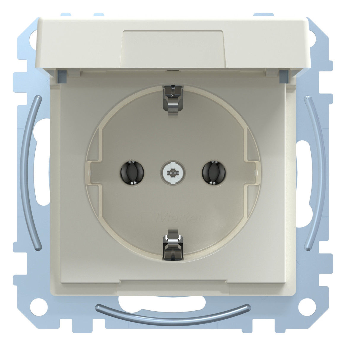 Steckdose 1f polws glz System M UP Klappd IP20 Steckdose 1f polws glz System M UP Klappd IP20
