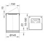 Dallmer Aufsatz S 15 DES 15 150 x 150 mm, Rost 90 x 90 mm, Edelstahl Abdeckplatte massiv