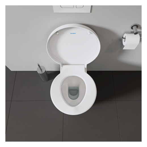 Duravit WC-Sitz Starck 1 mit Absenkautomatik, abnehmbar, mit Scharnierwelle, weiß