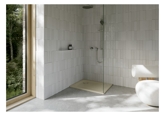 Duschwanne BetteUltra 8750 90x80x2,5cm, Antirutsch/Pro, Mini-Wannenträger, cream