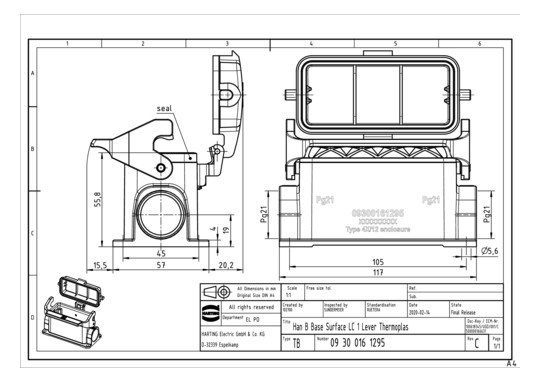 HART Sockelgehäuse           09300161295 