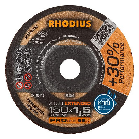 RHODIUS-Trennscheibe XT38 - 150x1,5mm, gerade