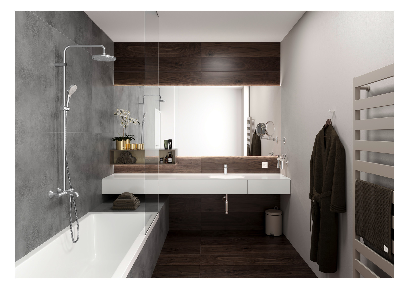 hansgrohe Waschtisch-Einhebelmischer 100 Vernis Blend mit Zugstangen-Ablaufgarnitur, chrom