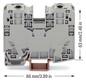 Reihenklemme 6-35qmm Serie 285 1Etage 2kl gr 125A Hutschiene TH35