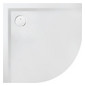Hoesch Mineralguss-Viertelkreis-Duschwanne Muna 90 x 90 x 3 cm, weiß matt, Solique, Antirutsch