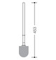 HEWI Toilettenbürste 477 460mm, felsgrau