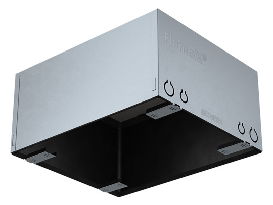 Leuchteneinbaugehäuse FlamoX Ø180mm Alu 100mm Geeignet für HV-Leuchten