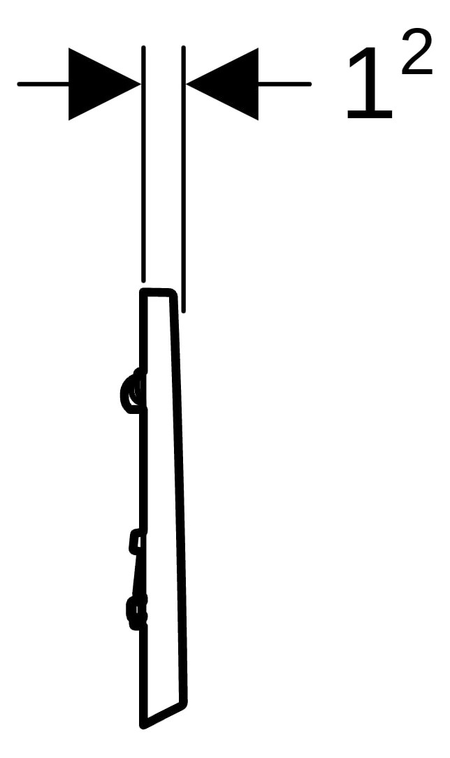 GE Bolero BetPl. für UR-Strg. mit pneumatischer Sp-Ausl, mattverchromt