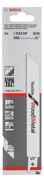 Säbelsägeblatt 150mm Stahl f.Stahl