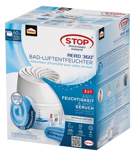 Pattex-Luftenfeuchter Aero 360° Bad