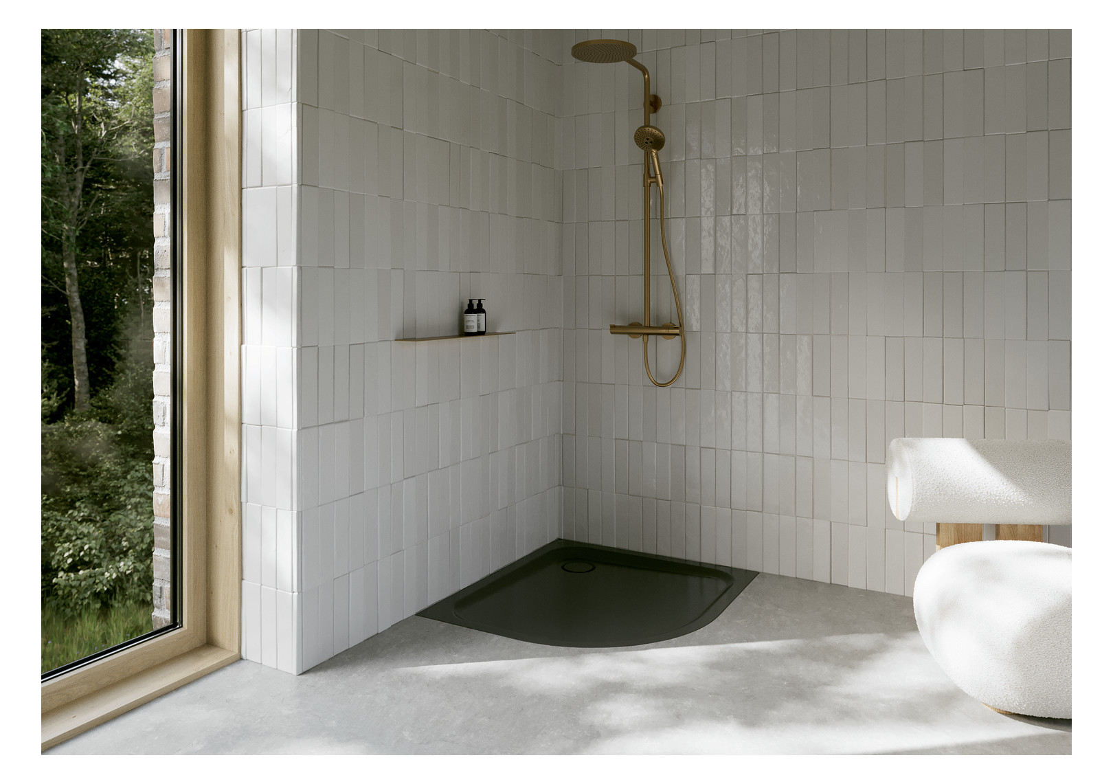 Duschwanne BetteCorner 5464 100x90x3,5cm, raven