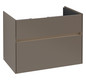 V&B Waschtischunterschrank Collaro 75,4x54,6x44,4cm, Waschbecken mittig, LED-Beleuchtung, truffle grey