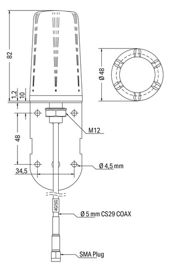 WLAN-Antenne Indoor Stecker 2m