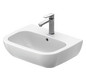Duravit Waschtisch D-Code 55 x 43 cm, mit Hahnloch, Überlauf, Hahnlochbank, weiß