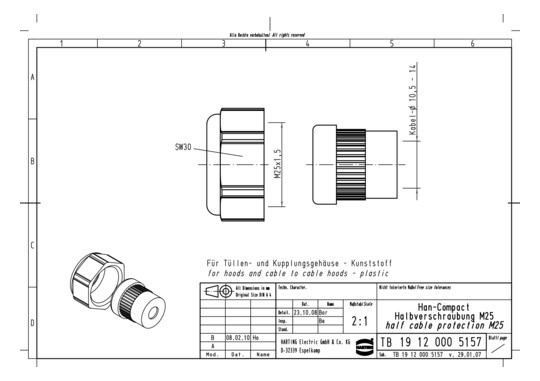 HART Halbverschraub.M25x1,5  19120005157 