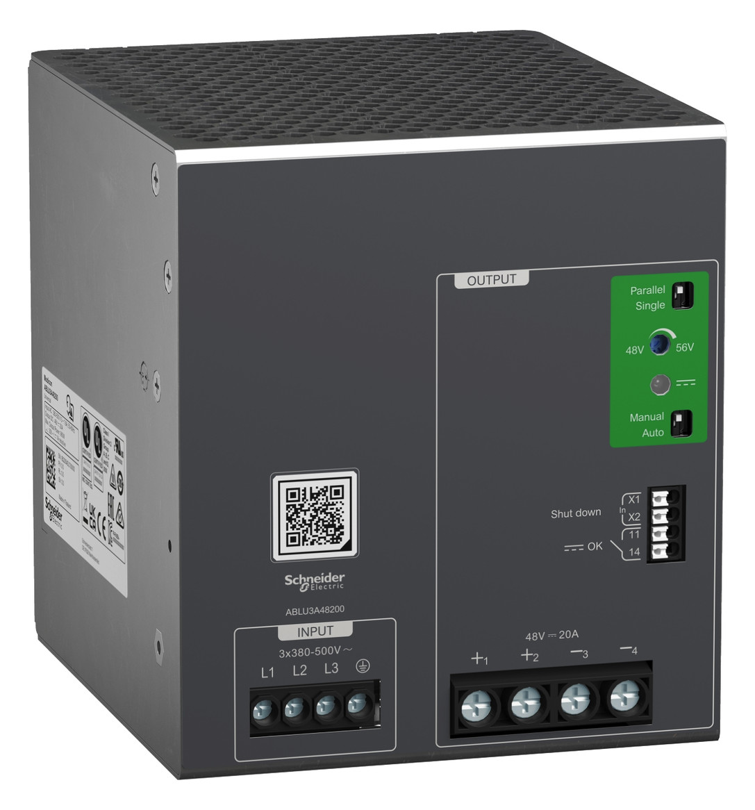 Gleichstromversorgung REG 380-500V 49W 380-500VAC f.Reiheneinb 20A IP20