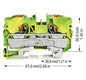 Schutzleiter-Reihenklemme 0,5-16qmm gn/ge 1Etage Hutschiene TH35