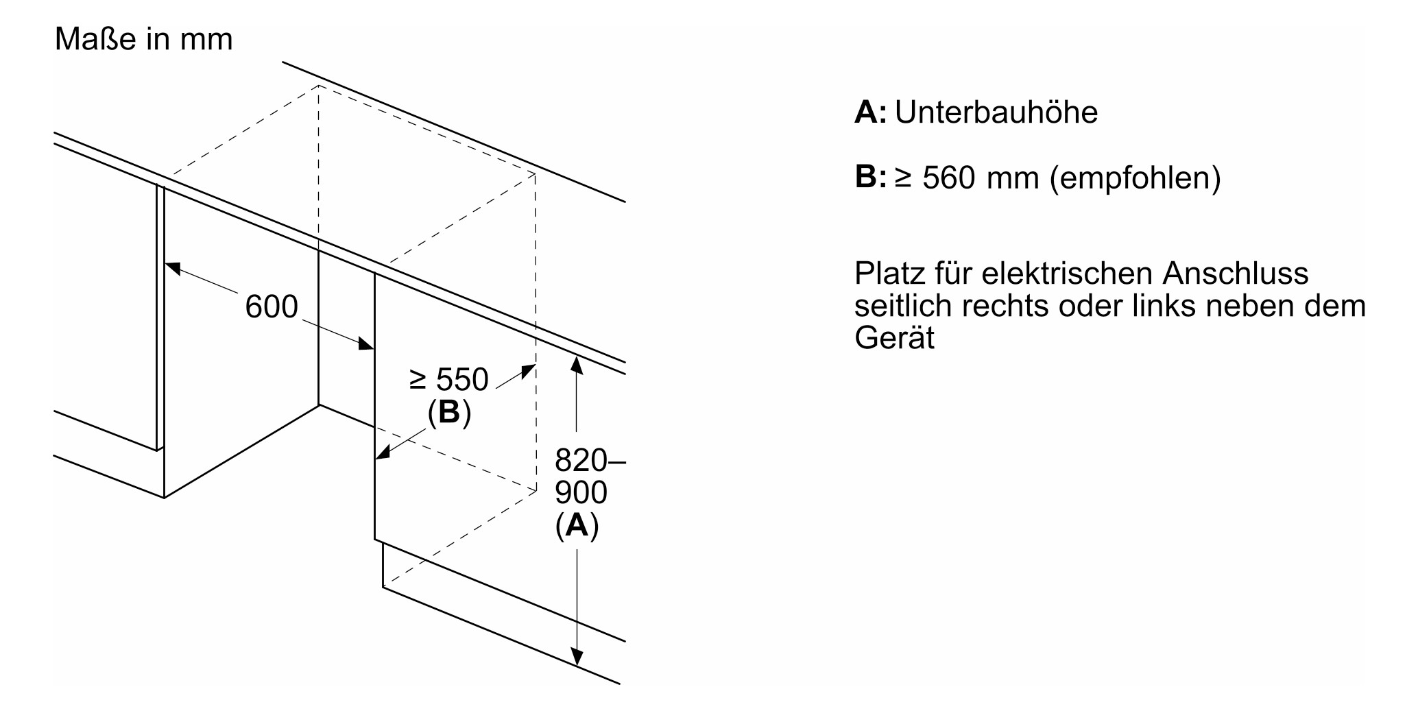 Kühlschrank UB E 134l ws 93kwh B598mm H820mm