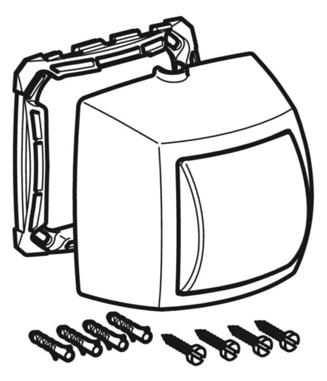 GE Handdrücker AP für 1-Mengen-Sp. zu WC-Strg. pneumatischer Sp-Ausl.chrom