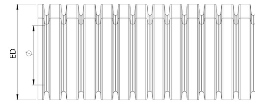 WISKA Wellrohr, geteilt PA6  BCA-12-D-BK 
