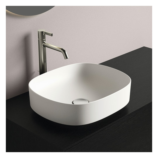 Ideal-Standard Waschtisch Linda-X ohne Hahnloch/Überlauf, 45x38x13cm, seidenweiß