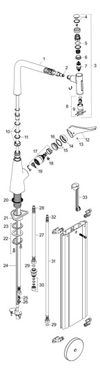 hansgrohe Spültisch-Einhebelmischer 320 Metris Select M71 mit Ausziehbrause, 2jet, sBox, chrom