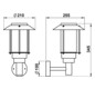 Wandanbauleuchte 75W HV edst IP44 E27 Ø210x345mm