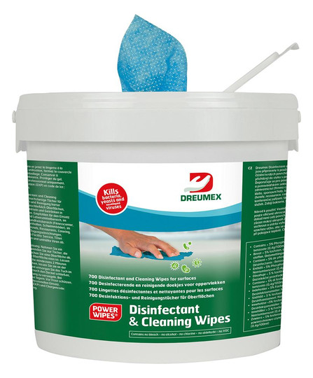 DREUMEX-Desinfektion- & Reinigungstuch, blau - 4x700...