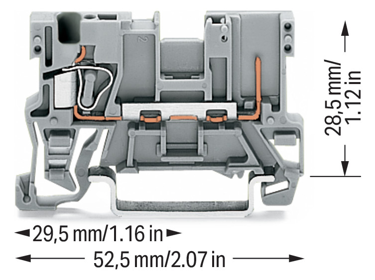 Reihenklemme 0,08-4qmm Serie 769 1Etage 2kl gr 32A Hutschiene TH35