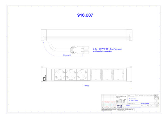 Bachmann Power Frame ALU         916.007 