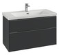 V&B Waschtisch-Unterschrank Subway 3.0 97,3x57,6x47,8cm, mit LED/Griff Volcano black, cashmere grey