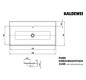 Kaldewei Einbauwaschtisch PURO 3169 120x46x1,4cm, mit Überlauf, ohne Hahnloch, warm grey 10 Perl-Effekt
