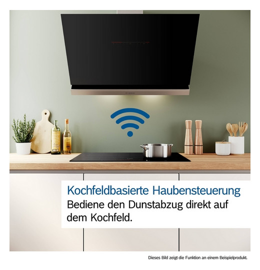 Deckendunstabzug 888mm ws A 56dB Ø150mm 450cbm/h LED 3st Abl/Uml T510mm