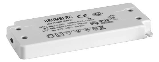 LED-Trafo 1-21W 350mA 12V IP20 Kstgeh stat 128x50x13mm