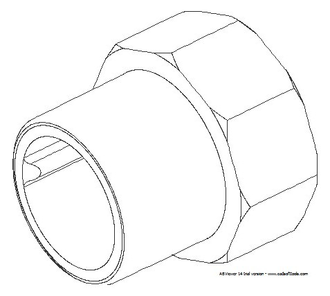 SYR Gewindeverschraubung 35 mm, mit Überwurf G 1 1/4