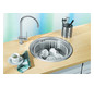 Blanco Becken RONDOSOL 46 x 39 cm, Edelstahl Bürstfinish, 3 1/2" Korbventil
