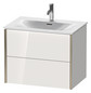 Duravit Waschtisch-Unterschrank XViu 71 x 48 x 55,7 cm, Eiche natur, 2 Schubkästen, champagner matt