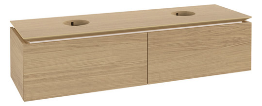 V&B Waschtischunterschrank Legato 160x38x50cm, für 2 Waschtische, Nordic Oak