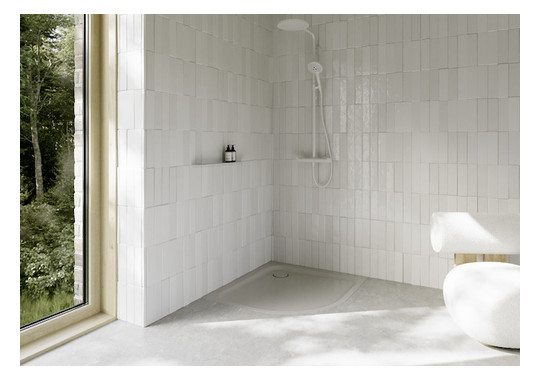 Duschwanne BetteCorner 8119 75x90x3,5cm, Glasur, silver