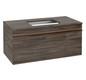 V&B Waschtisch-Unterschrank Venticello 95,7x43,6x50,2cm, Waschtisch mittig, Griff Copper, stone oak