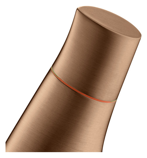 hansgrohe Waschtisch-Zweigriff-Armatur 80 Axor Starck Organic Ausladung 116mm, unverschließbare Ablaufgarnitur, brushed red gold