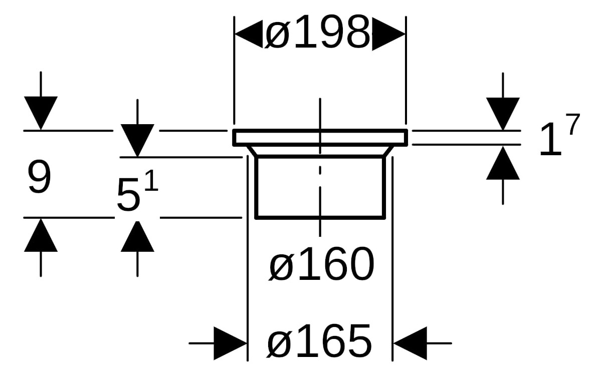 Geberit Vorschweißbund PE DN 150, für Losflansch, PE-HD