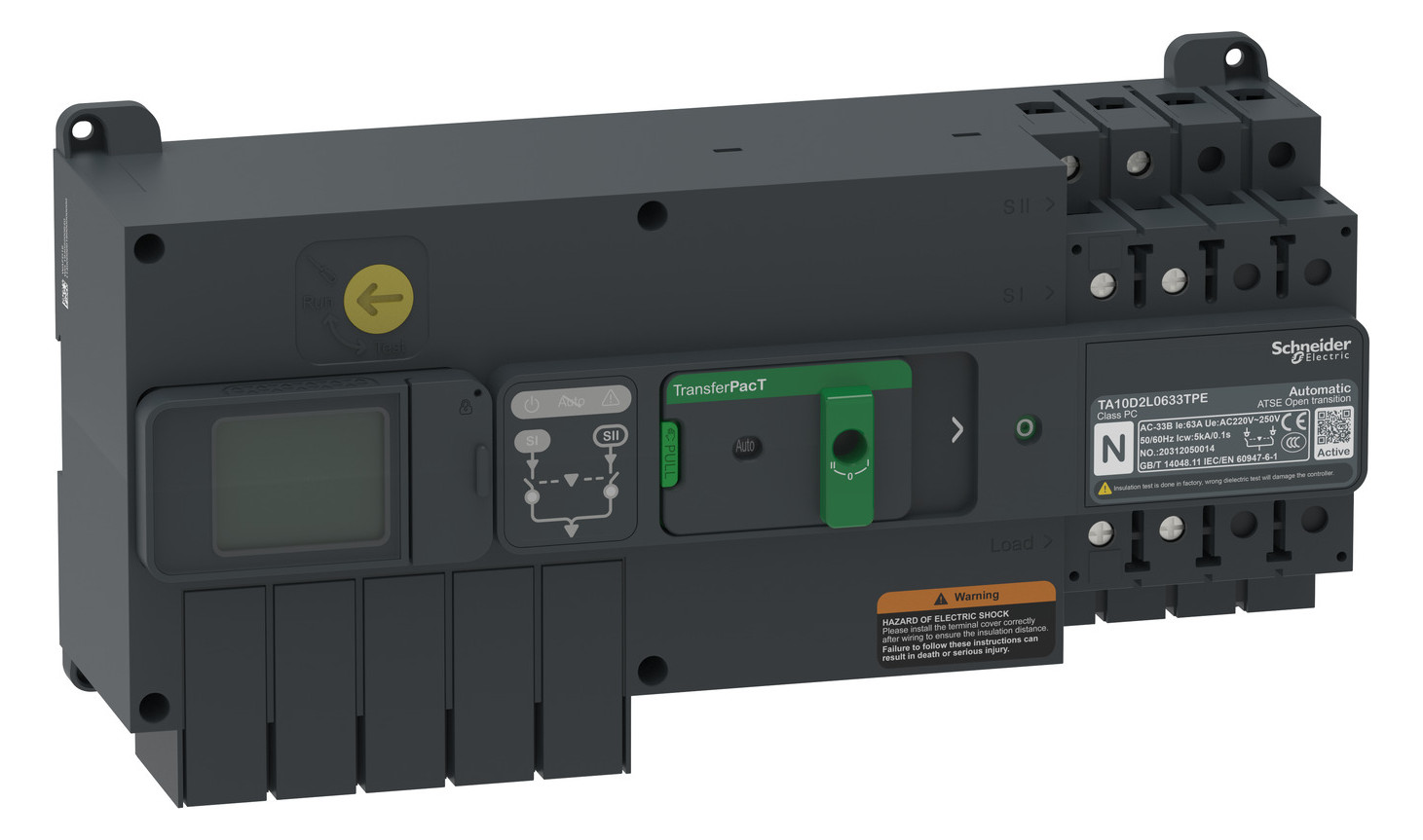 Lastumschalter 2p 40A Komplettgerät IP20 f.Verteilereinbau