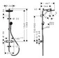 hansgrohe Showerpipe ACT S 1jet mit Thermostat, EcoSmart+, 6 l/min, mattschwarz